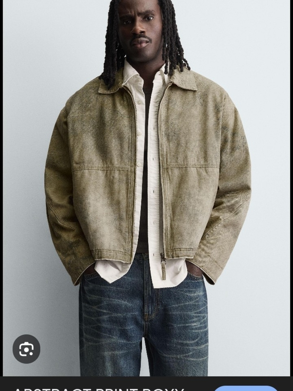 Zara Denim Bomber Jacket - Picture 2 of 10
